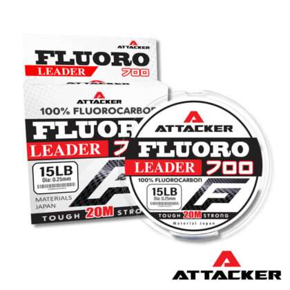 สายช็อกหลีด ATTACKER FLUORO LEADER ขนาด 15lbs 20M