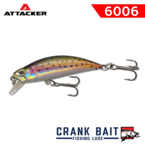 เหยื่อปลอม เหยื่อตกปลา ATTACKER CRANK BAIT Fishing Bait Lure 6006 SINKING