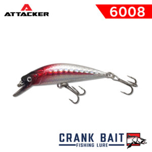เหยื่อปลอม เหยื่อตกปลา ATTACKER CRANK BAIT Fishing Bait Lure 6008 SINKING