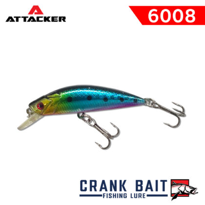 เหยื่อตกปลา ATTACKER CRANK BAIT 6008S สีฟ้า