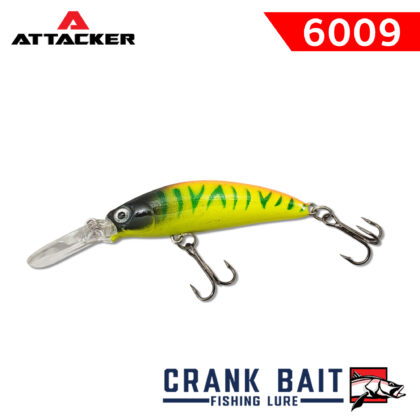 เหยื่อตกปลา ATTACKER CRANK BAIT 6009S สีเหลือง