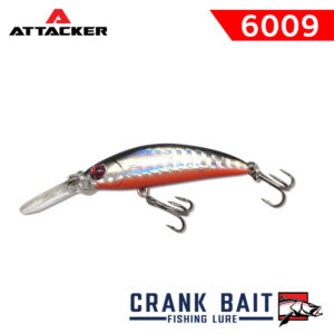 เหยื่อปลอม เหยื่อตกปลา ATTACKER CRANK BAIT Fishing Bait Lure 6009 SINKING
