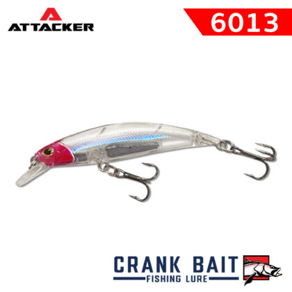 เหยื่อตกปลา ATTACKER CRANK BAIT 6013S สีเงินหัวแดง