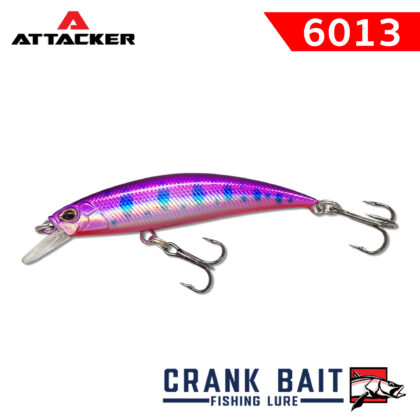 เหยื่อตกปลา ATTACKER CRANK BAIT 6013S สีชมพู