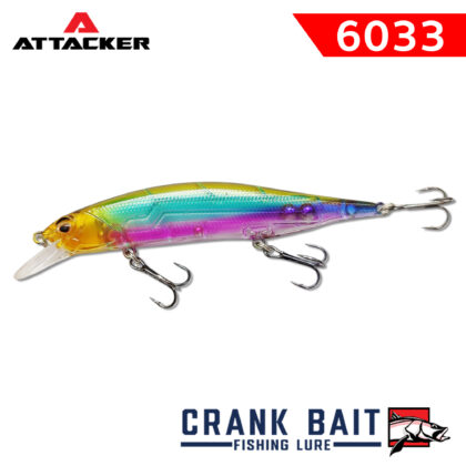 เหยื่อตกปลา ATTACKER CRANK BAIT 6033F สีรุ้ง