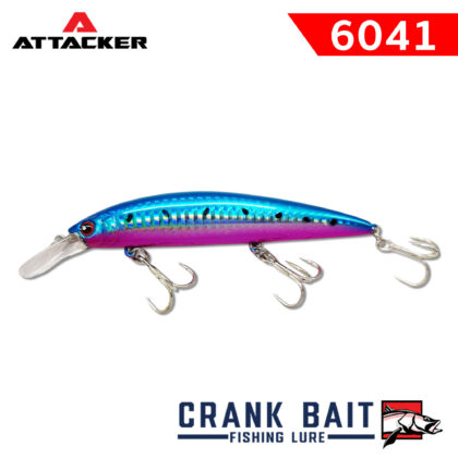 เหยื่อตกปลา ATTACKER CRANK BAIT 6041S สีฟ้า
