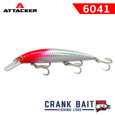 เหยื่อปลอม เหยื่อตกปลา ATTACKER CRANK BAIT Fishing Bait Lure 6041 SINKING (4)