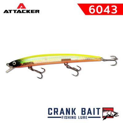 เหยื่อปลอม เหยื่อตกปลา ATTACKER CRANK BAIT Fishing Bait Lure 6043 FLOATING (4)