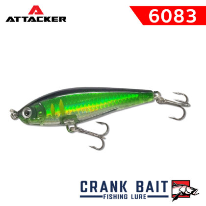 เหยื่อตกปลา ATTACKER CRANK BAIT 6083F สีเขียว
