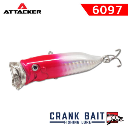 เหยื่อตกปลา ATTACKER CRANK BAIT 6097F สีแดง